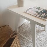 White desk with compass feet circa 1960