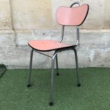 Pink chair in formica