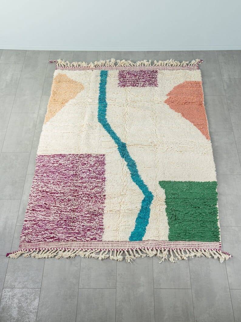 Custom-made traditional pure wool carpet 2/3 m