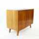 Buffet en chêne et verre noir, Tchécoslovaquie années 1960