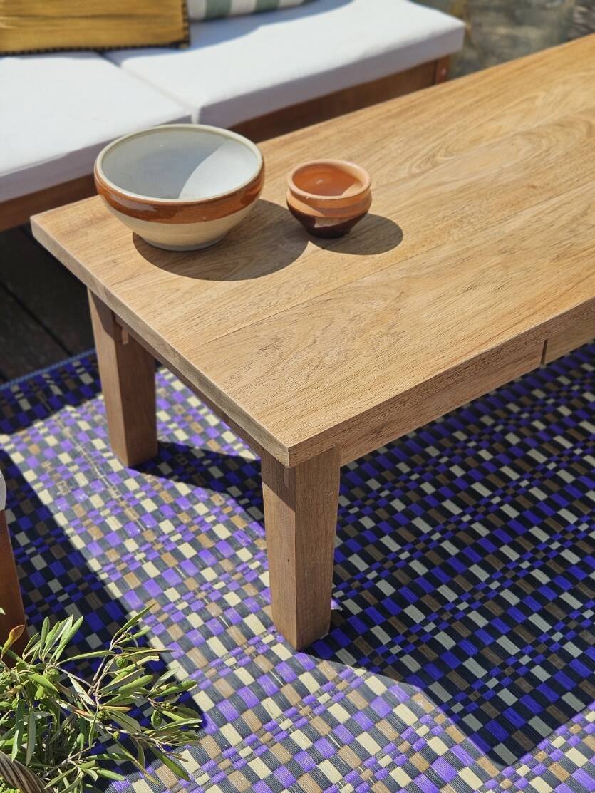 Antique solid wood coffee table – unique restored piece | Louna