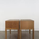 Scandinavian Nightstands in Oak by Kai Kristiansen for Aksel Kjersgaard, 1960s, Set of 2