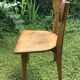 Chaise scandinave bois clair années 70 vintage