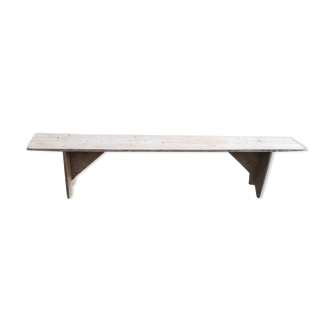 Old wooden farmhouse bench
