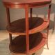 Oval gueridon with 3 trays