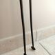18th century fireplace tongs in wrought iron