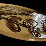 Large decorative abstract terracotta plate