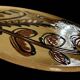 Large decorative abstract terracotta plate