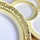 8 vintage yellow dessert plates