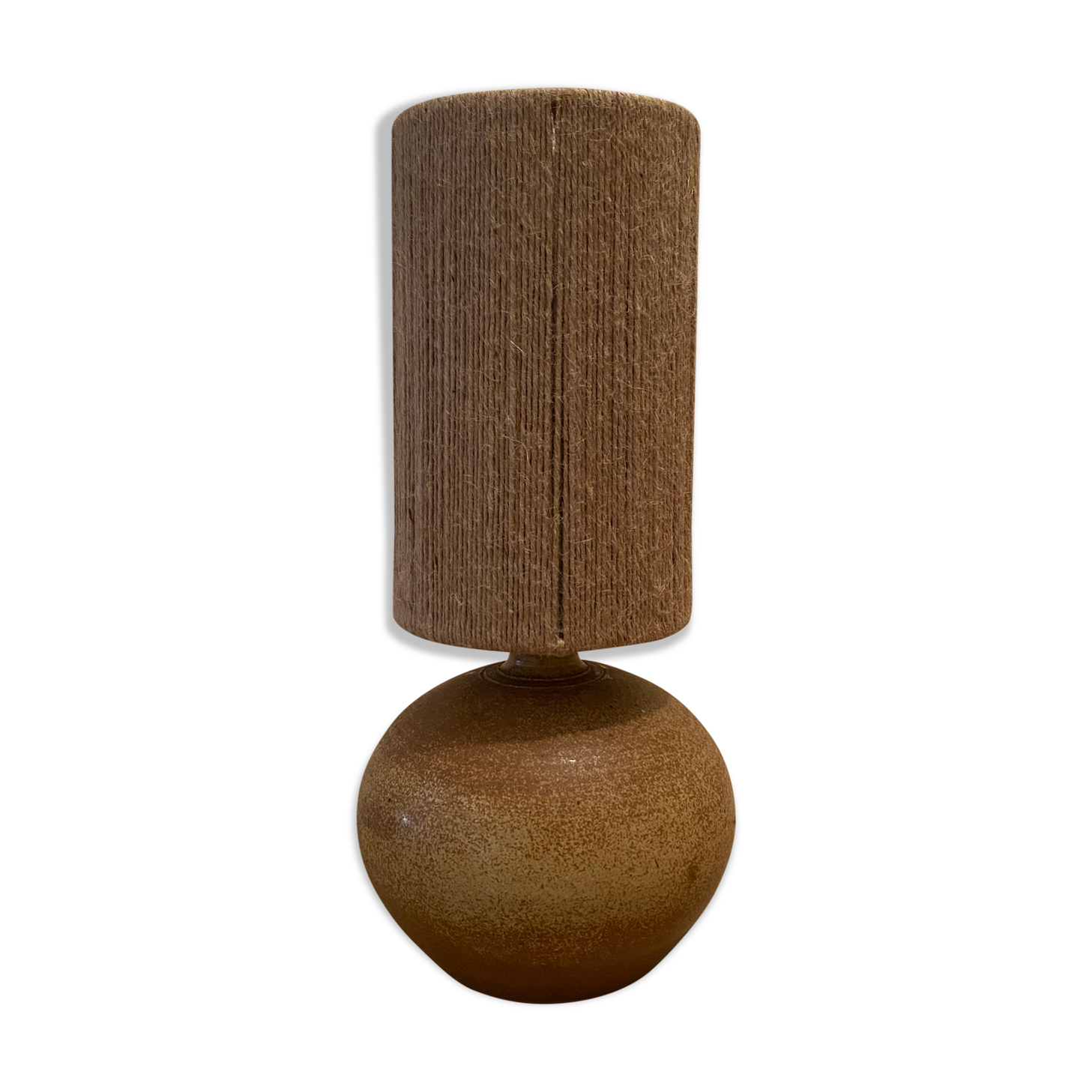 Table lamp jute rope and sandstone