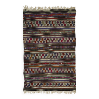 Tapis vintage fait main de style bohème 150x 240 cm