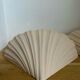 Pair of vintage beige shell wall lamp, France 1970