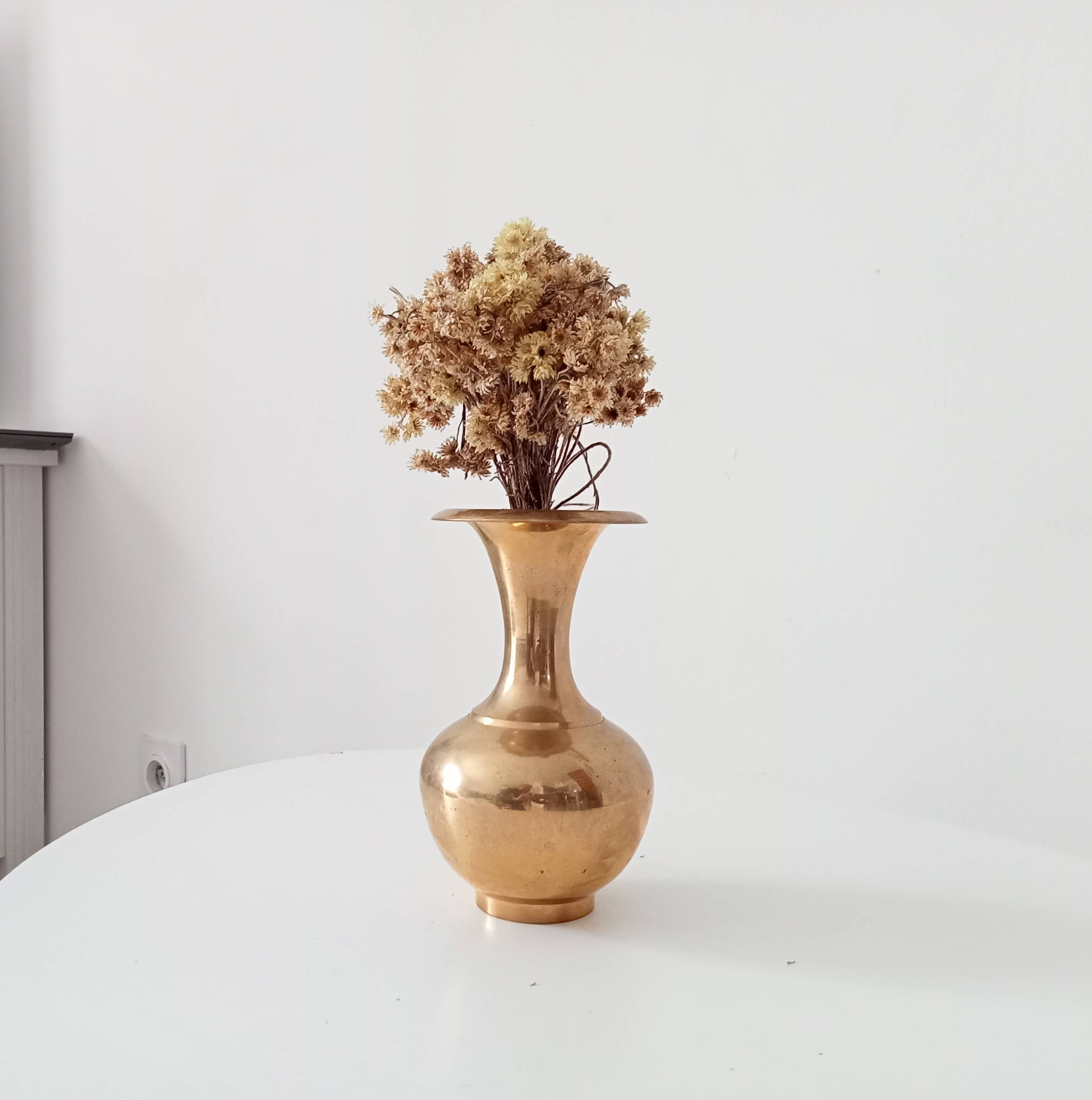 Vintage brass vase