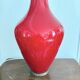 Large Bottle Lamp Opaline Glass Red Mid Century Vintage 80cm