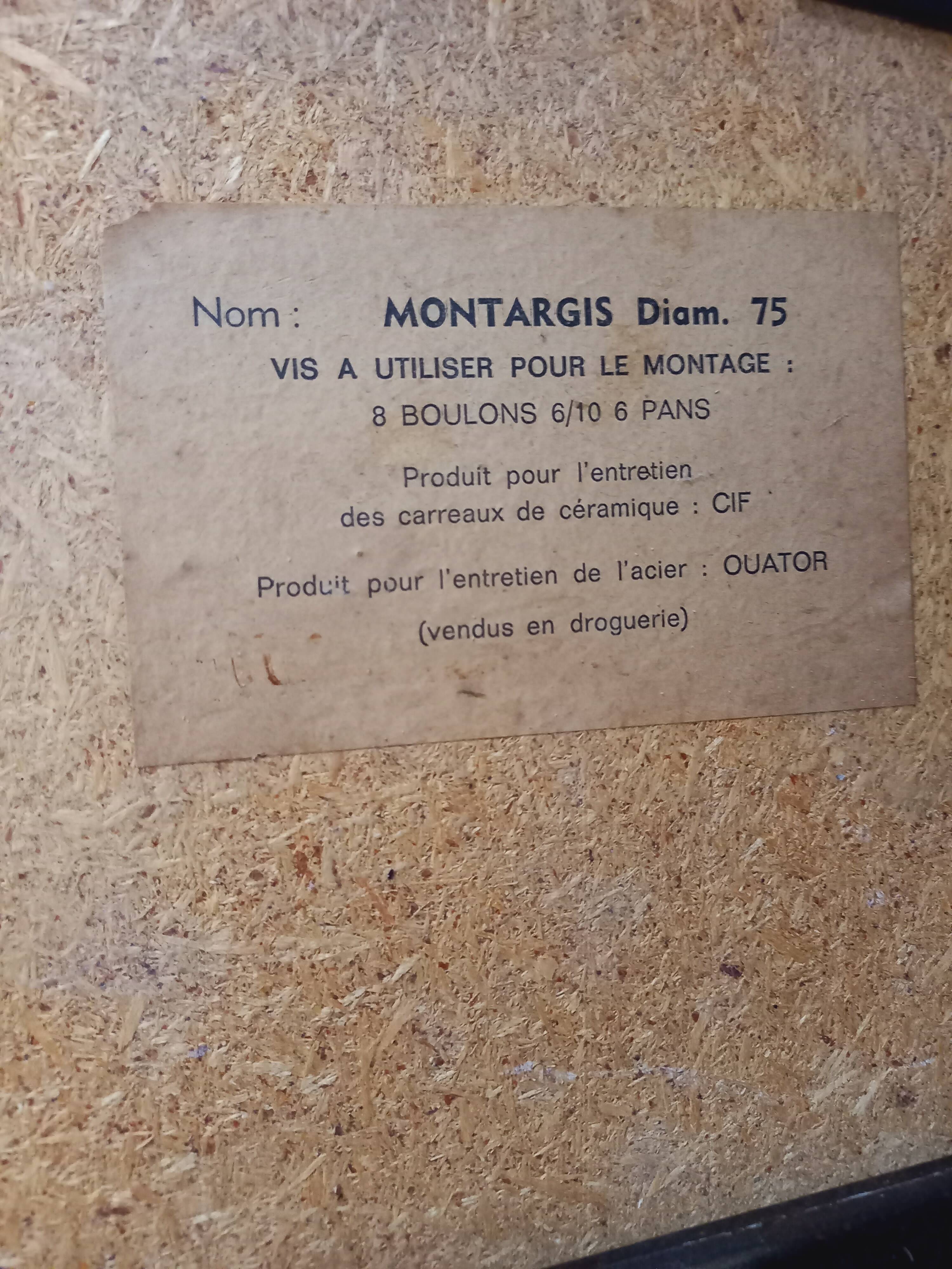 Vintage round coffee table by Jean Gregorieff for Roche Bobois from the 60s 70s in ceramic steel