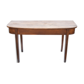 Walnut half-moon console