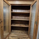 20th century oak glass bookcase