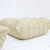 Ensemble canapé Togo Ligne Roset en cuir jaune par Michel Ducaroy pour Ligne Roset