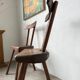 Pair of Savoyard tripod chairs, folk art, oak.