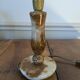 Lampe vintage en onyx et laiton