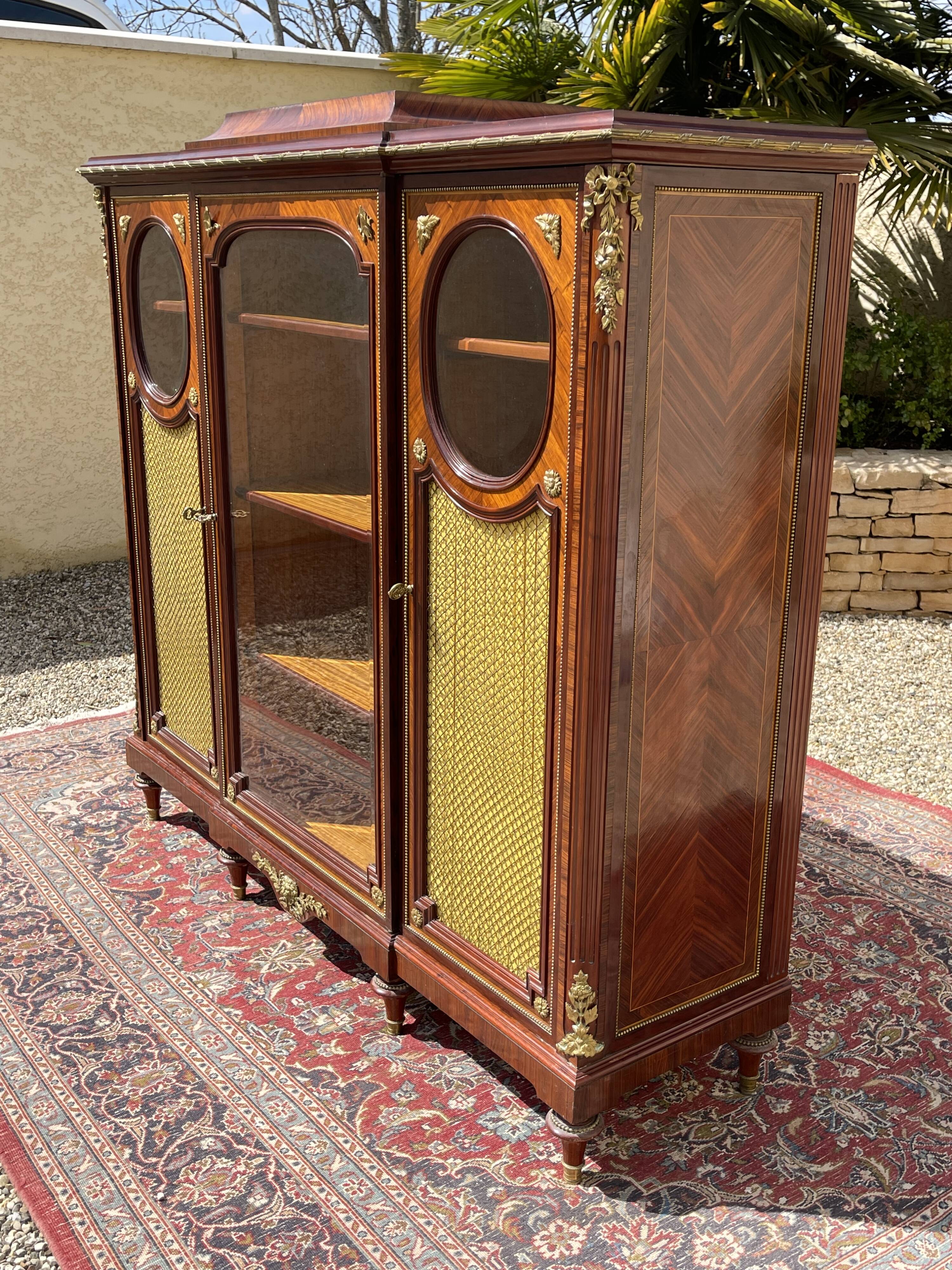 Bibliothèque aux Papillons Style Louis XVI - Napoléon III