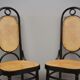 Chairs in curved beech and vienna straw, 1980s, set of 4