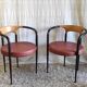 80s metal and wood designer chair