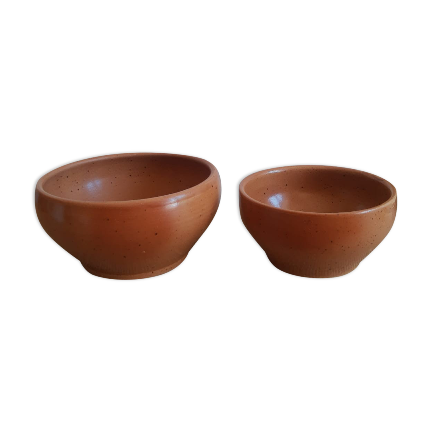 Set of two bowls sandstone pots Digoin France