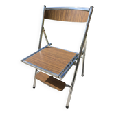 Chaise escabeau chrome et et formica des années 60/70'
