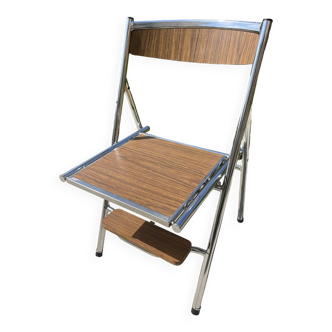 Chrome and formica stepladder chair from the 60s/70s