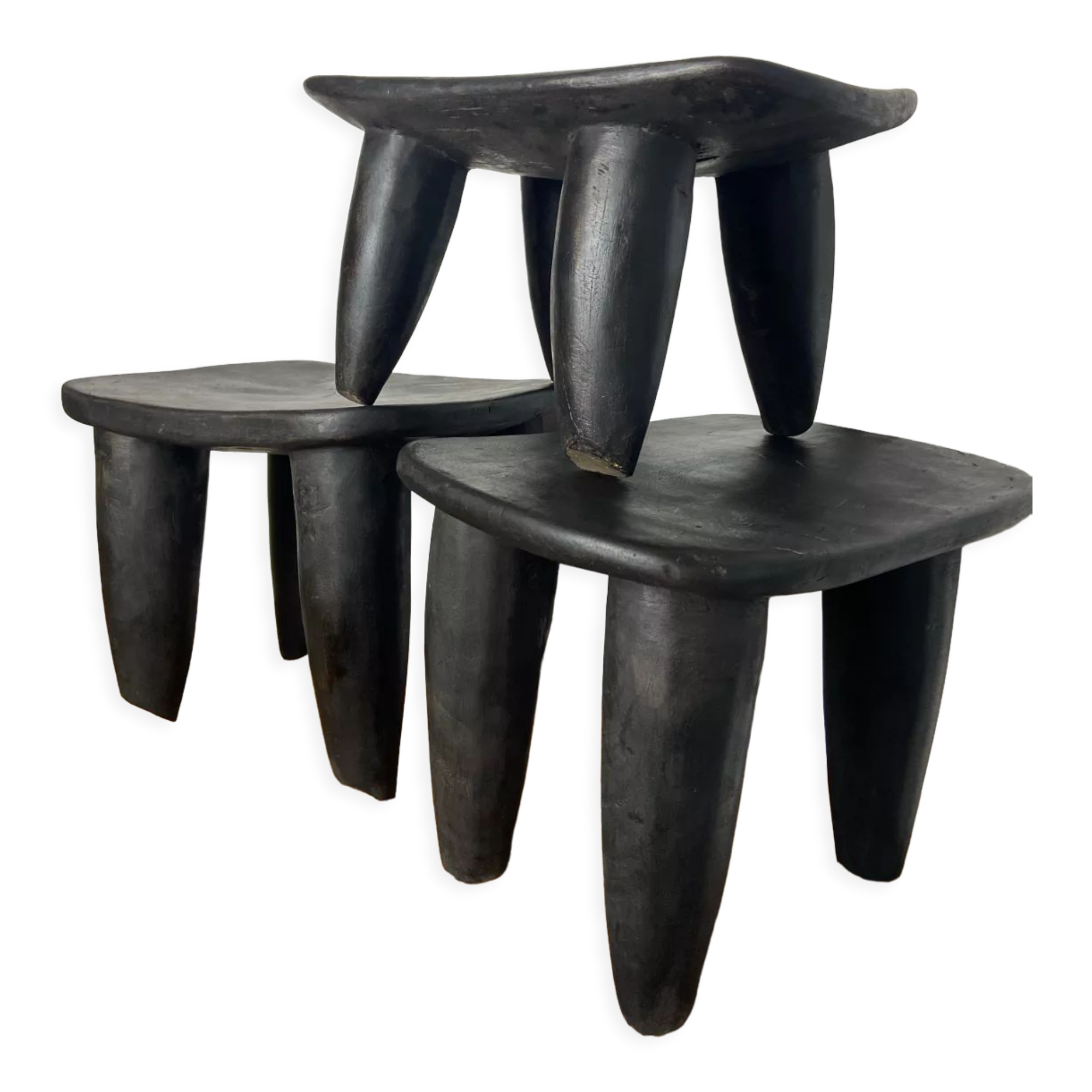 Set of 3 senoufo stools