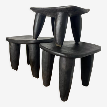 Set of 3 senoufo stools