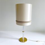 Large Vintage Glass Brass Lamp