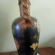 Double-handled vase with roses by Georges Weissenburger, École de Nancy.