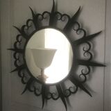 Vintage wrought iron mirror 1960