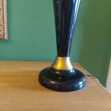 Large cobalt blue ceramic lamp stand