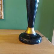 Large cobalt blue ceramic lamp stand