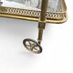 Serving cart - Neoclassical bar trolley in brass and glass