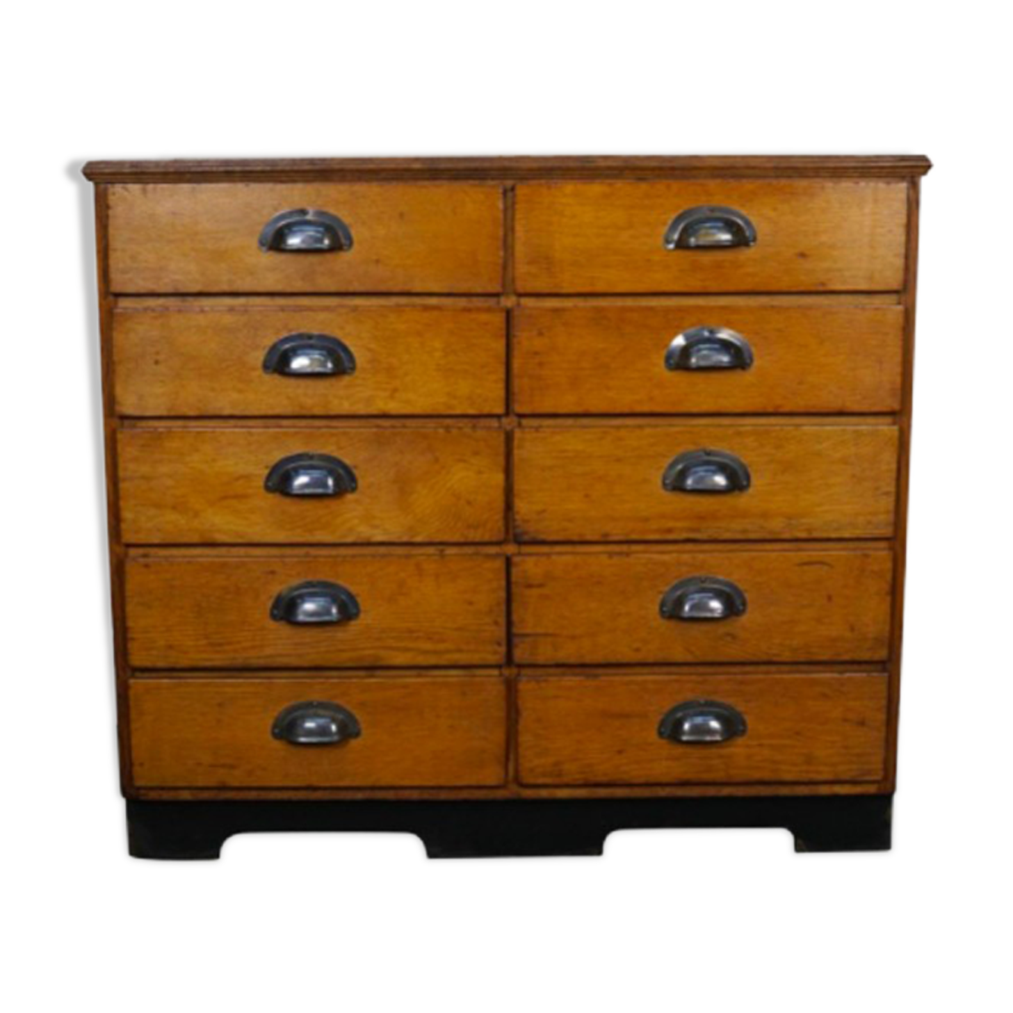 Apothecary cabinet or bank of drawers in oak and German pine mid-twentieth century