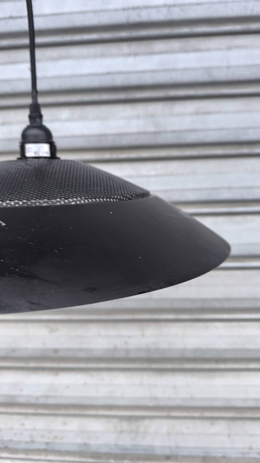 Perforated lacquered sheet metal suspension from the 90s