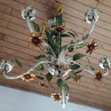 Painted iron chandelier 1950