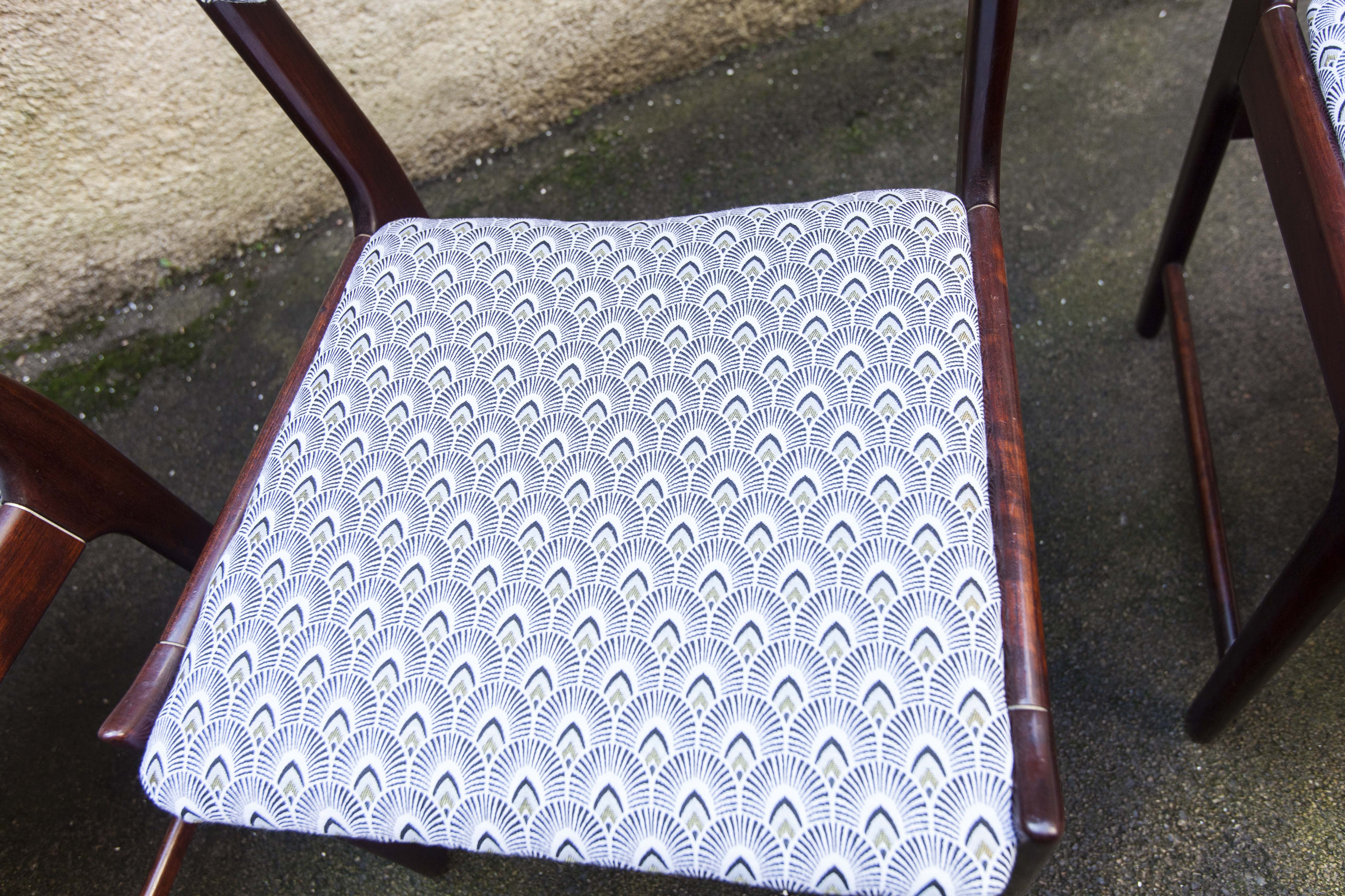 4 restored Scandinavian rosewood chairs