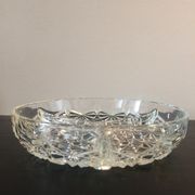Plateau en verre ciselé