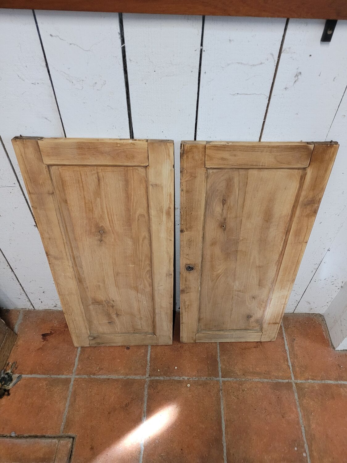 Paire de portes ancienne en merisier