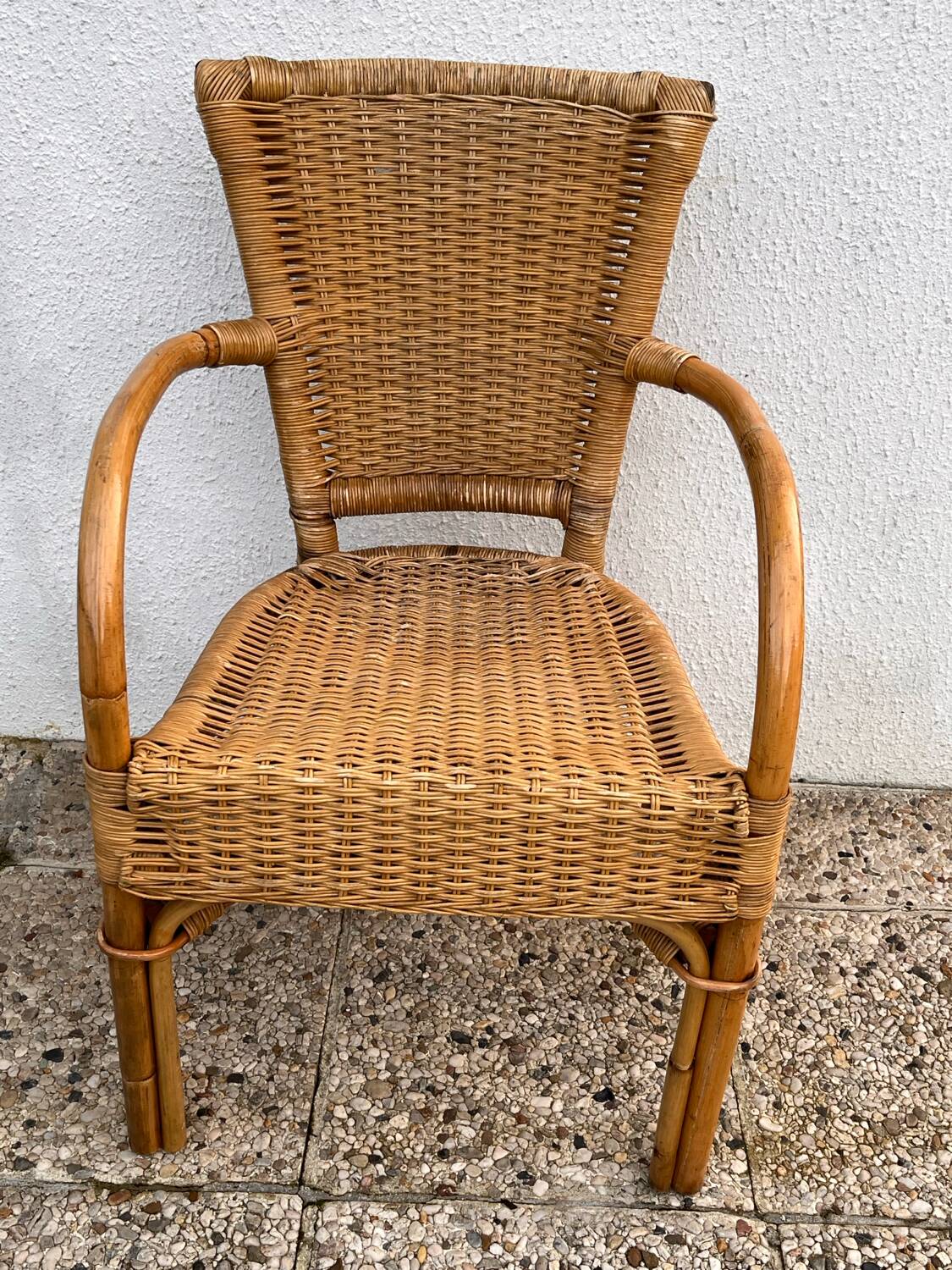Set of 4 bamboo chairs