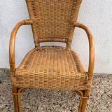 Set of 4 bamboo chairs