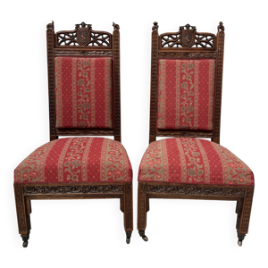 paire de chaises chauffeuses - style