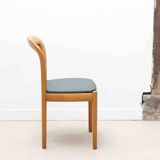 Green and oak art nouveau style bistro chair