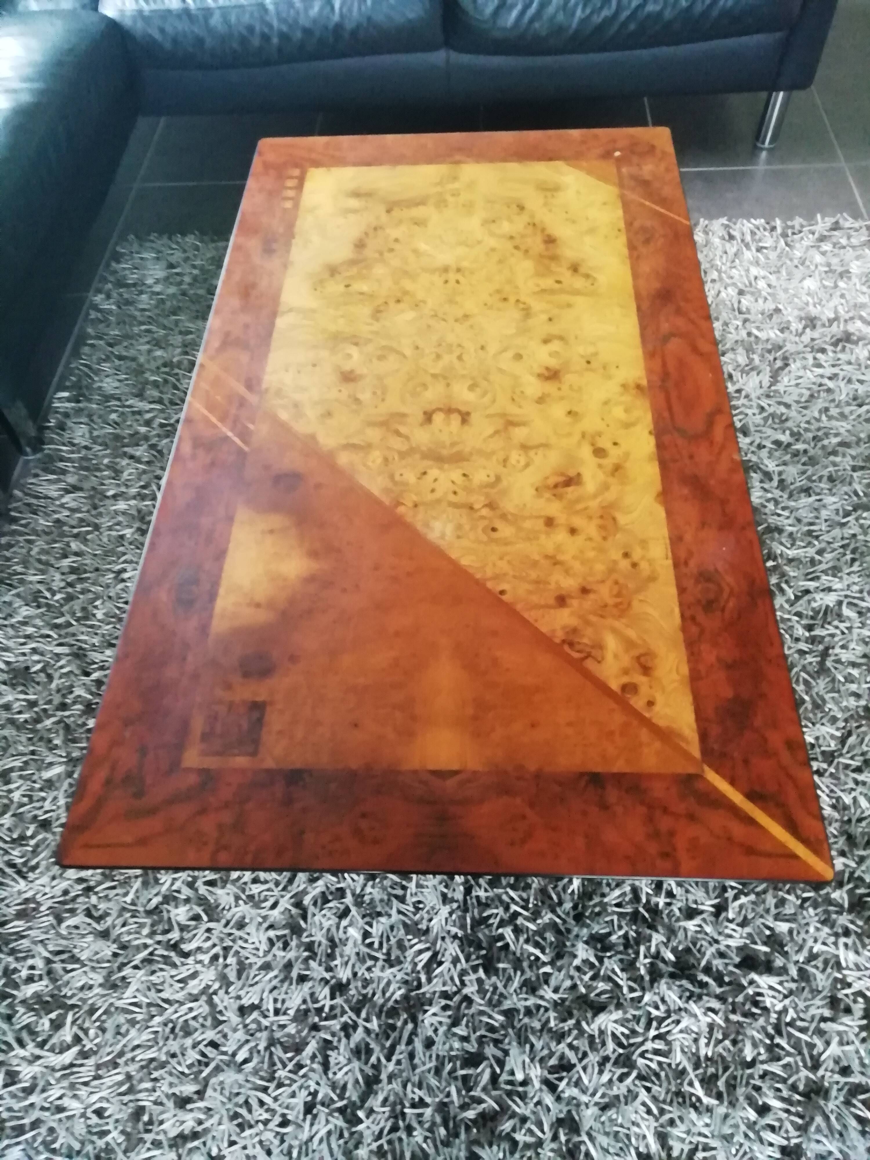 elm burl coffee table