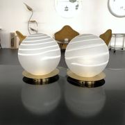 Brass and Murano Glass Table Lamp, Angelo Brotto for Esperia 1970